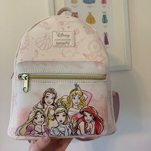 Rare NWOT Loungefly Disney Princess mini backpack